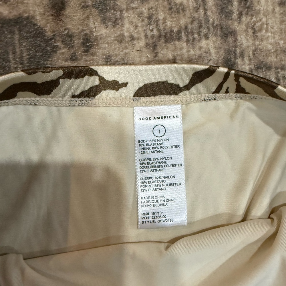 Good American Women's Swimwear zebra print bottoms size 1 small - Picture 2 of 4